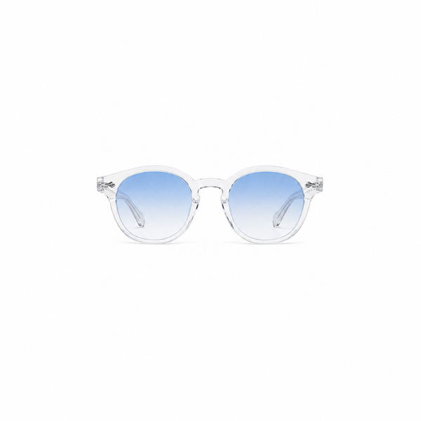 Transparent avec verres bleus
