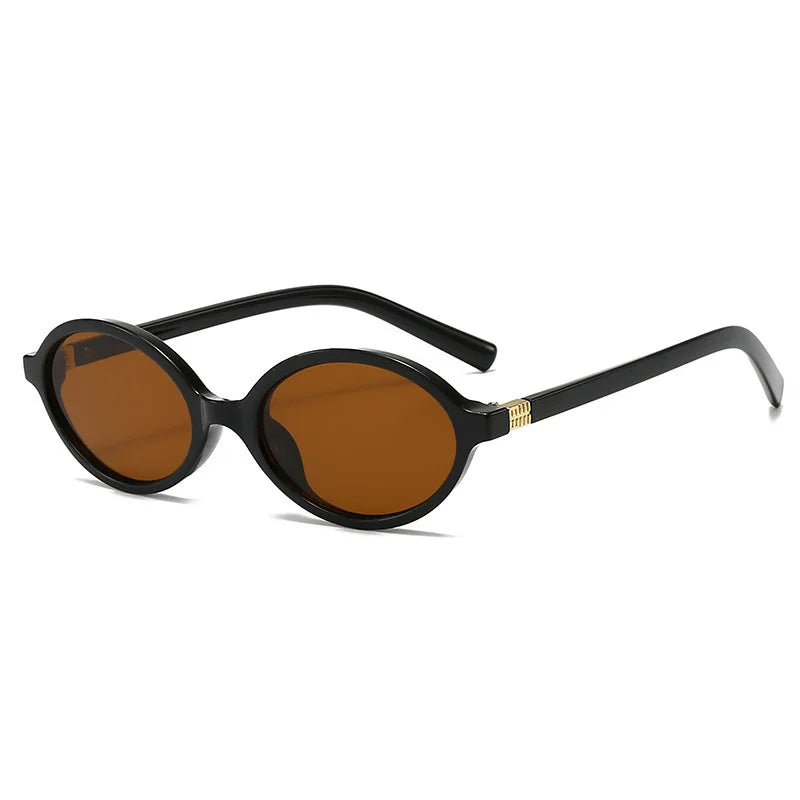 2026 Vintage Retro Oval Sunglasses for Women Men Trendy Luxury Brand Designer Uv400 Sunshade Sun Glasses Drive Beach Eyewear