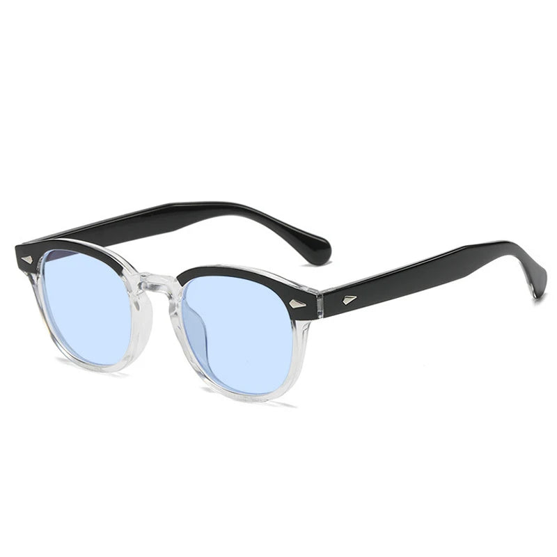 Quality New Retro round Sunglasses Women Fashion Rivets Decoration Shades UV400 Men Punk Leopard Sun Glasses
