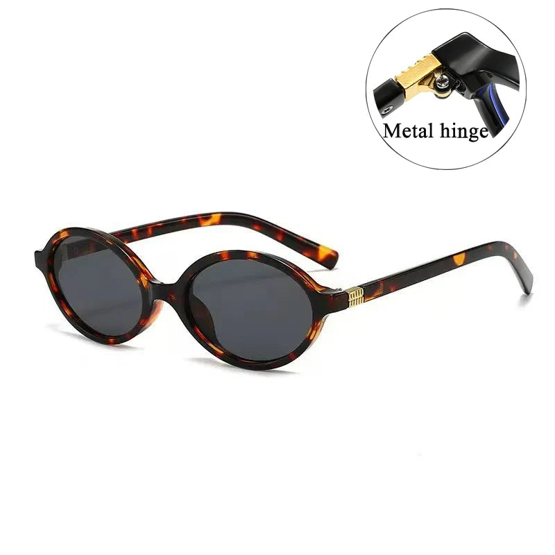 2026 Vintage Retro Oval Sunglasses for Women Men Trendy Luxury Brand Designer Uv400 Sunshade Sun Glasses Drive Beach Eyewear