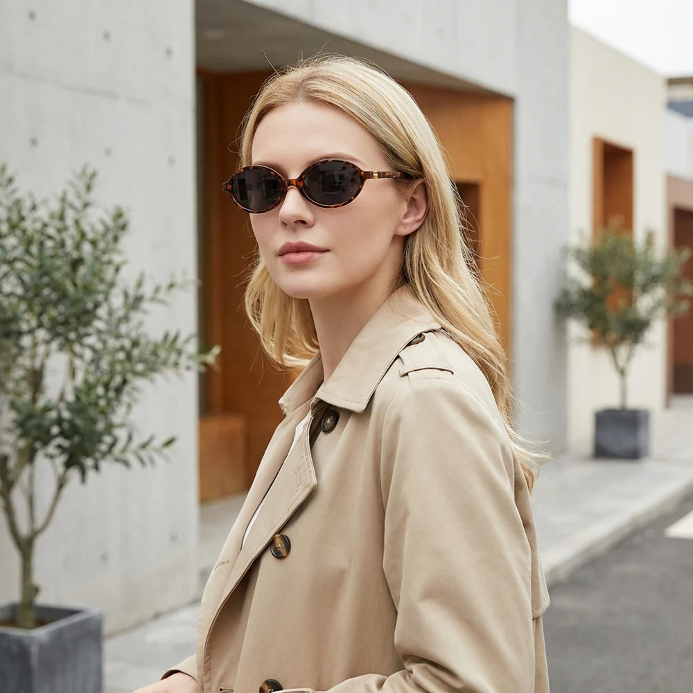 2026 Vintage Retro Oval Sunglasses for Women Men Trendy Luxury Brand Designer Uv400 Sunshade Sun Glasses Drive Beach Eyewear