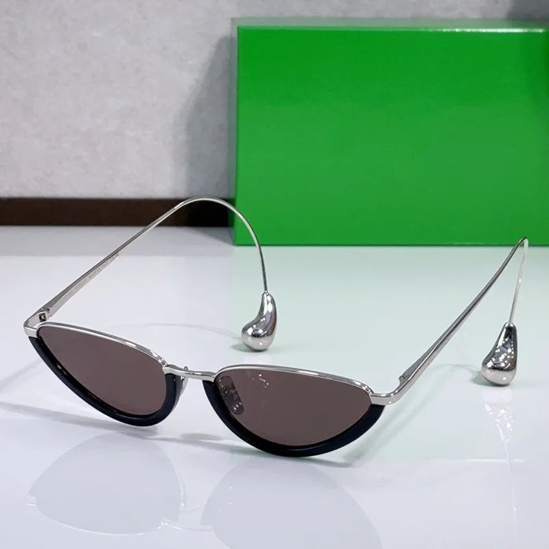 1700 Cat Eye Luxury Women'S Sunglasses Men Alloy Luxury Brand Unique Designer Top Quality Classical UV400 Prescription with Case