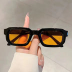 6Pcs/Set Women Vintage Rectangle Frame Sunglasses Fashion Retro Sun Glasses Luxury Brand Design Glasses UV400 Eyewear Men Goggle