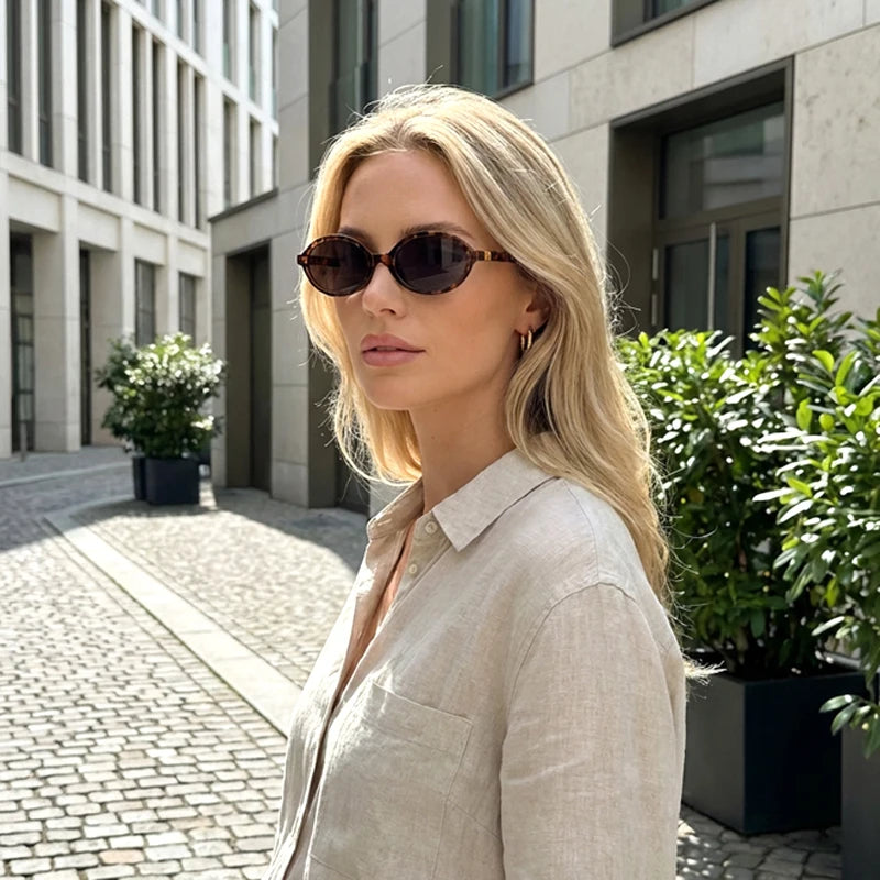 2026 Vintage Retro Oval Sunglasses for Women Men Trendy Luxury Brand Designer Uv400 Sunshade Sun Glasses Drive Beach Eyewear