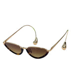 1700 Cat Eye Luxury Women'S Sunglasses Men Alloy Luxury Brand Unique Designer Top Quality Classical UV400 Prescription with Case