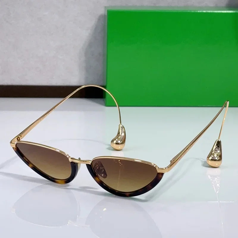1700 Cat Eye Luxury Women'S Sunglasses Men Alloy Luxury Brand Unique Designer Top Quality Classical UV400 Prescription with Case
