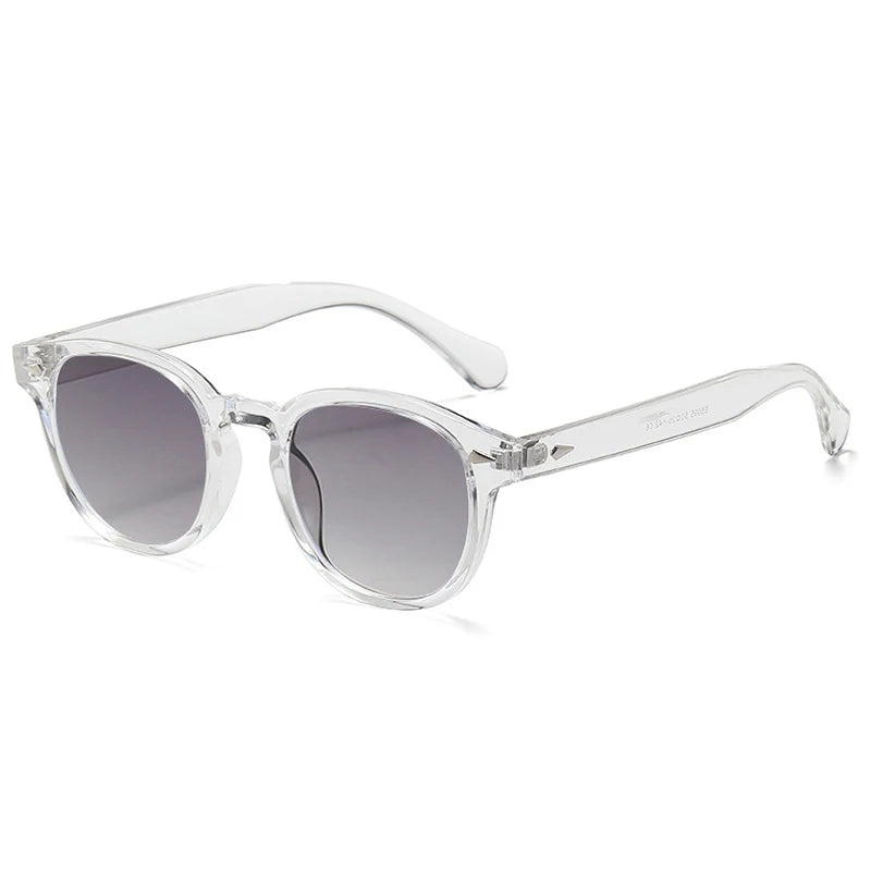 Quality New Retro round Sunglasses Women Fashion Rivets Decoration Shades UV400 Men Punk Leopard Sun Glasses