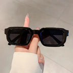 6Pcs/Set Women Vintage Rectangle Frame Sunglasses Fashion Retro Sun Glasses Luxury Brand Design Glasses UV400 Eyewear Men Goggle
