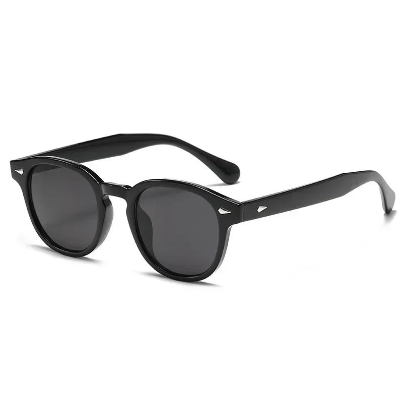 Quality New Retro round Sunglasses Women Fashion Rivets Decoration Shades UV400 Men Punk Leopard Sun Glasses