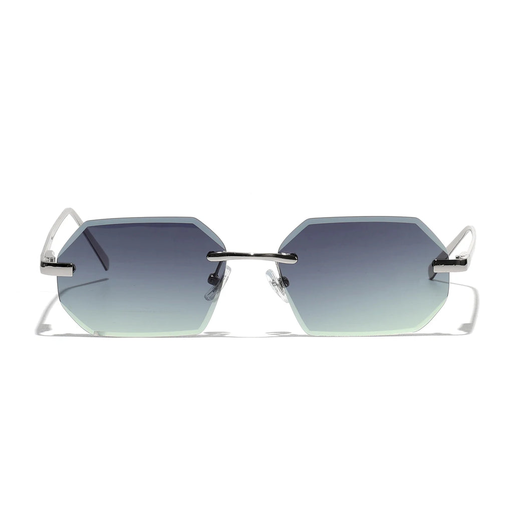 Sunglasses Men Brand Designer Fashion Rimless Sun Glasses Shades Diamond Cut Lens Ladies Frameless Metal Eye Glasses