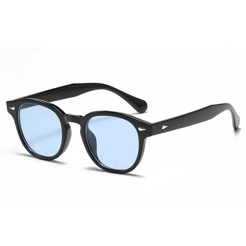Quality New Retro round Sunglasses Women Fashion Rivets Decoration Shades UV400 Men Punk Leopard Sun Glasses