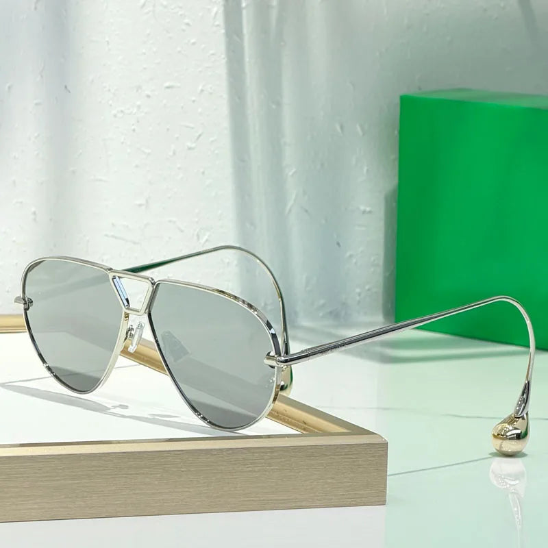 1700 Cat Eye Luxury Women'S Sunglasses Men Alloy Luxury Brand Unique Designer Top Quality Classical UV400 Prescription with Case