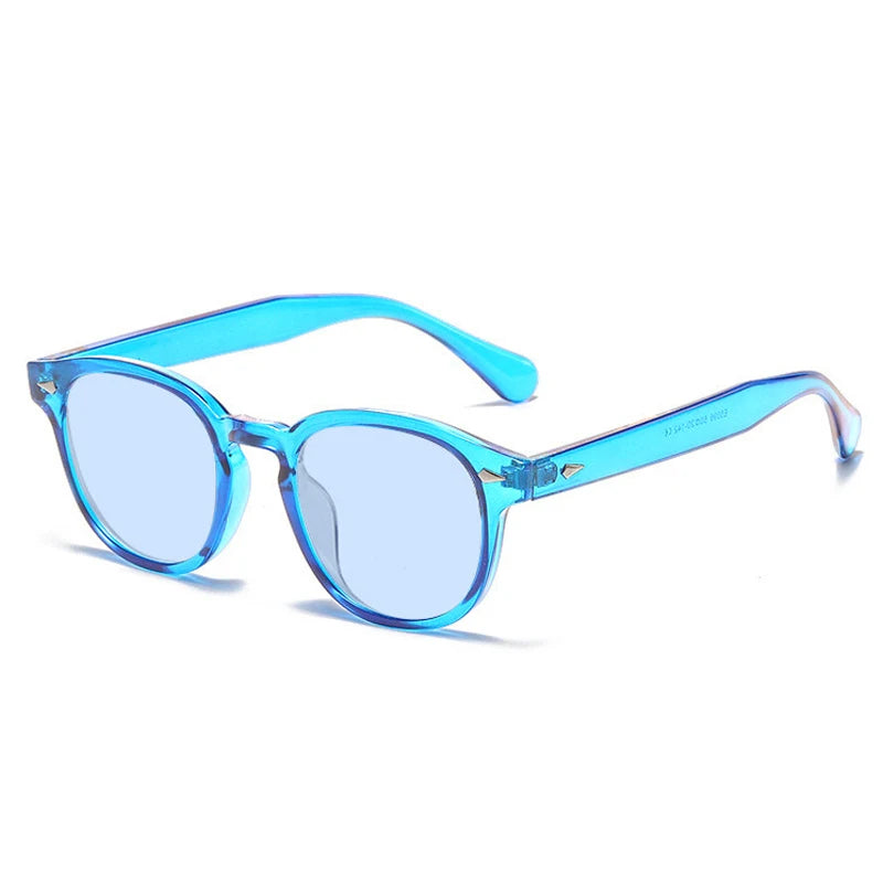 Quality New Retro round Sunglasses Women Fashion Rivets Decoration Shades UV400 Men Punk Leopard Sun Glasses