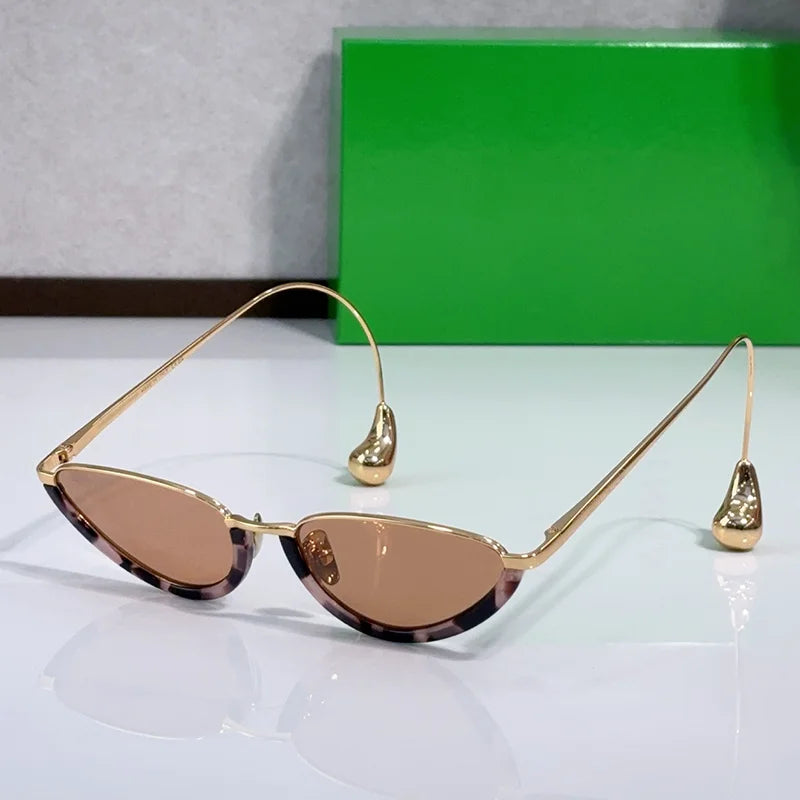 1700 Cat Eye Luxury Women'S Sunglasses Men Alloy Luxury Brand Unique Designer Top Quality Classical UV400 Prescription with Case