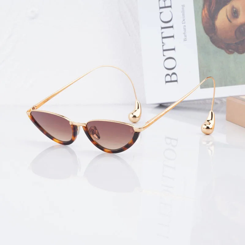 1700 Cat Eye Luxury Women'S Sunglasses Men Alloy Luxury Brand Unique Designer Top Quality Classical UV400 Prescription with Case