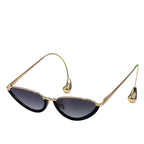 1700 Cat Eye Luxury Women'S Sunglasses Men Alloy Luxury Brand Unique Designer Top Quality Classical UV400 Prescription with Case