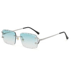 Square Rimless Glasses Trend Metal High-Grade Men'S and Women'S Sunglasses Street Shot Sunglasses